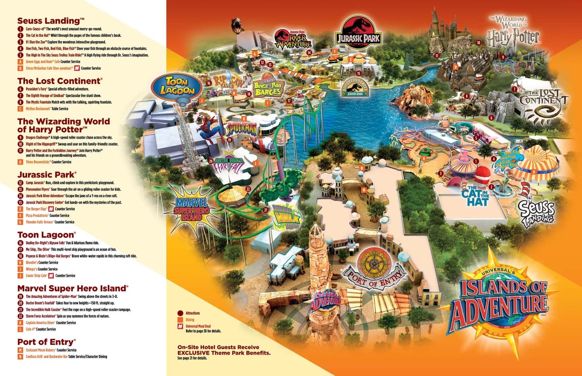 Universal Studios карта на Хари Потър