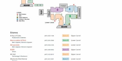 Карта на търговски център altamonte