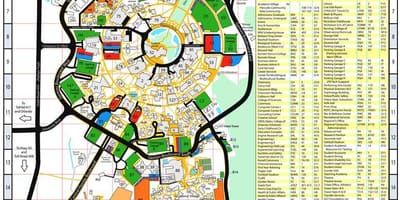 Карта на университета на централна Флорида