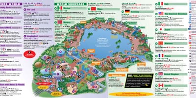 EPCOT Дисни картата